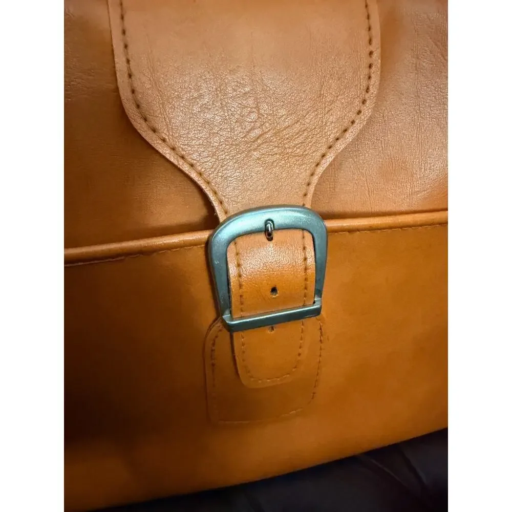 Vintage 70s Samsonite Royal Traveller Sidekicks Orange Vinyl Travel Shoulder